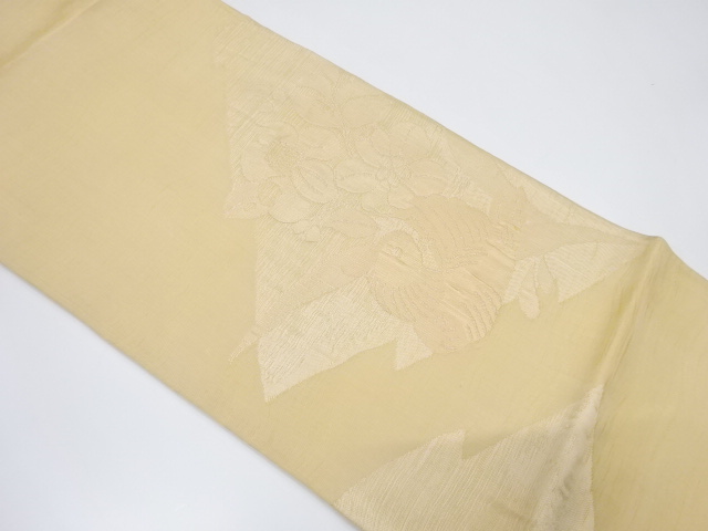 松皮菱に花鳥模様織り出し袋帯